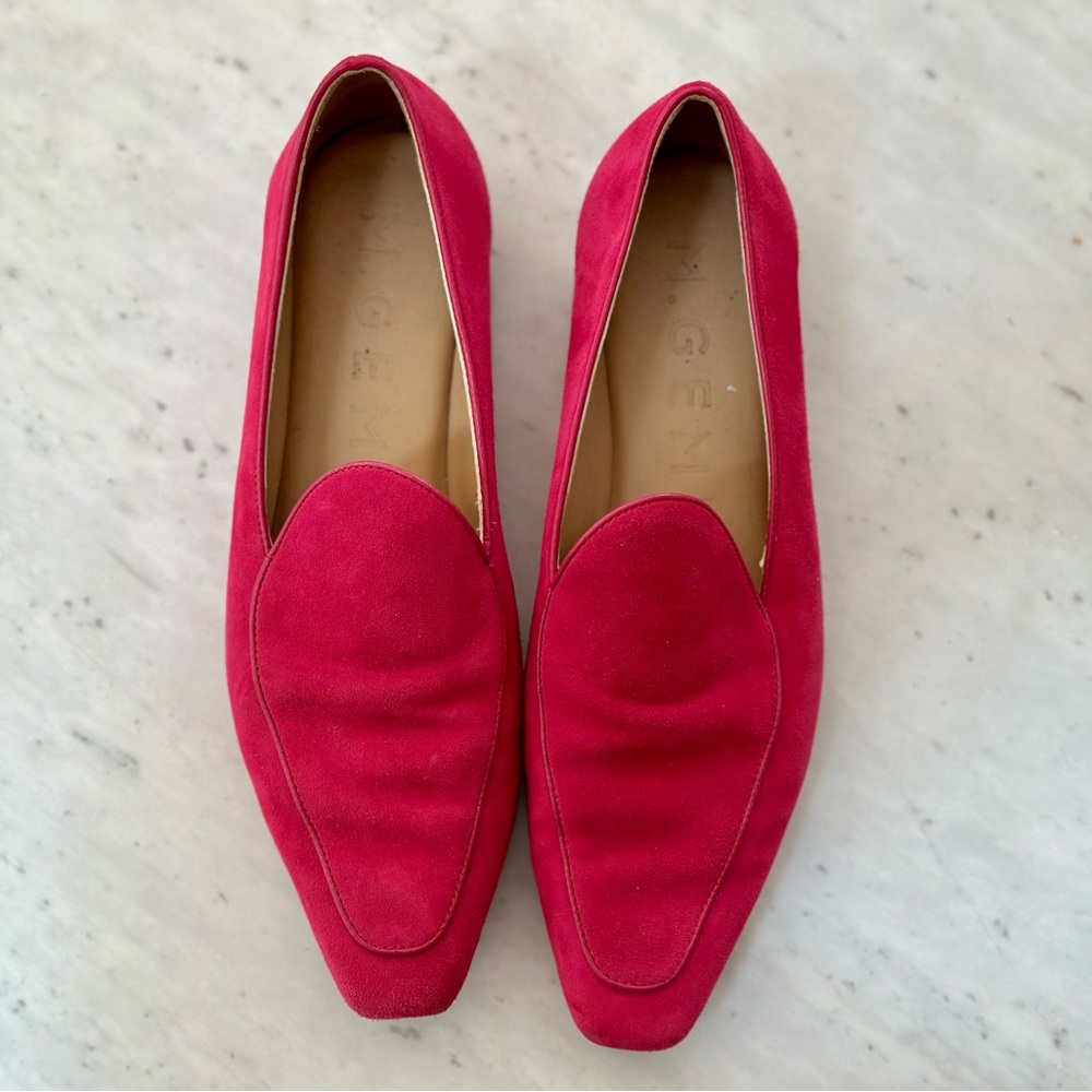 M. Gemi Fuschia “Elisa” Suede Loafers